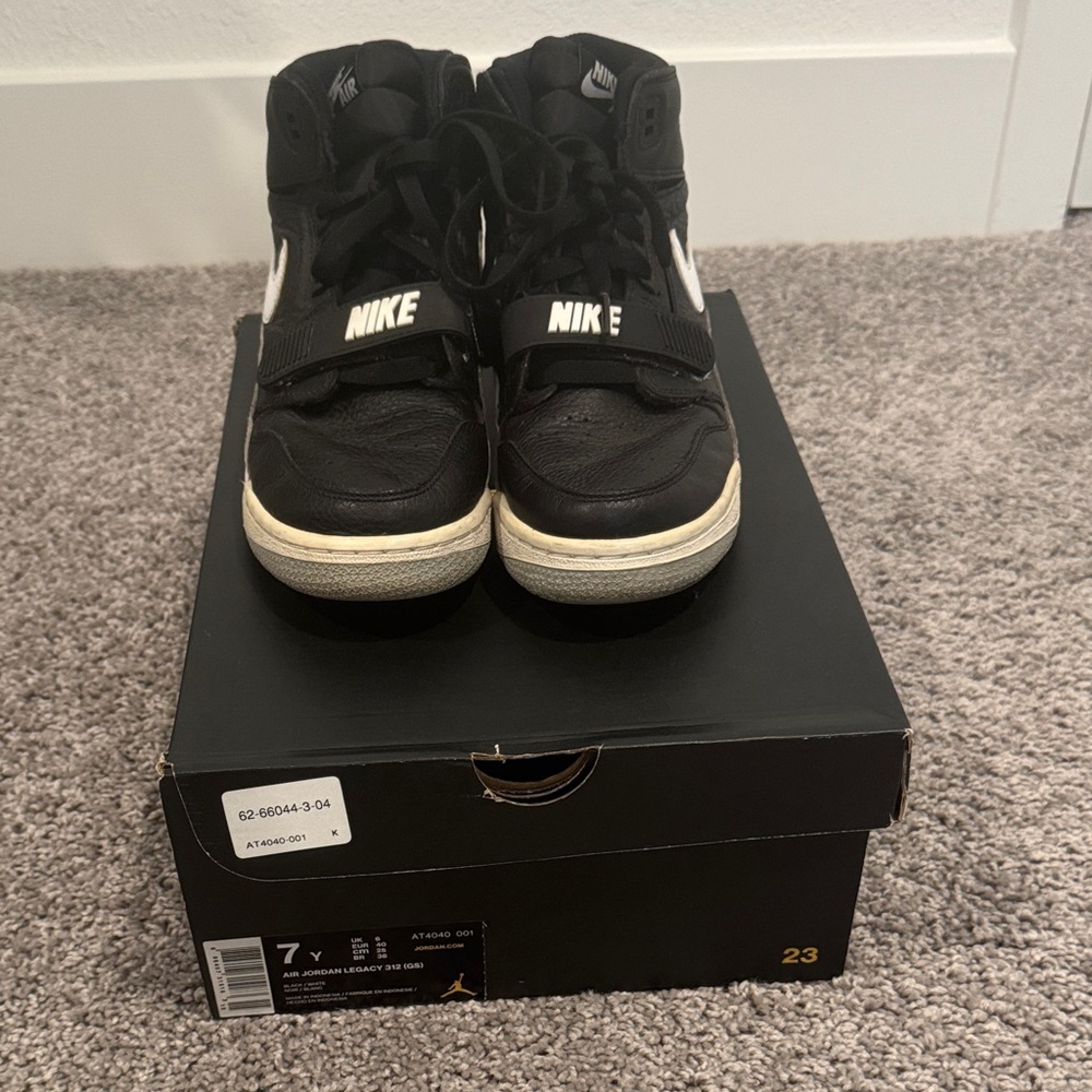 Nike Kids Black and White High-Top Sneakers
